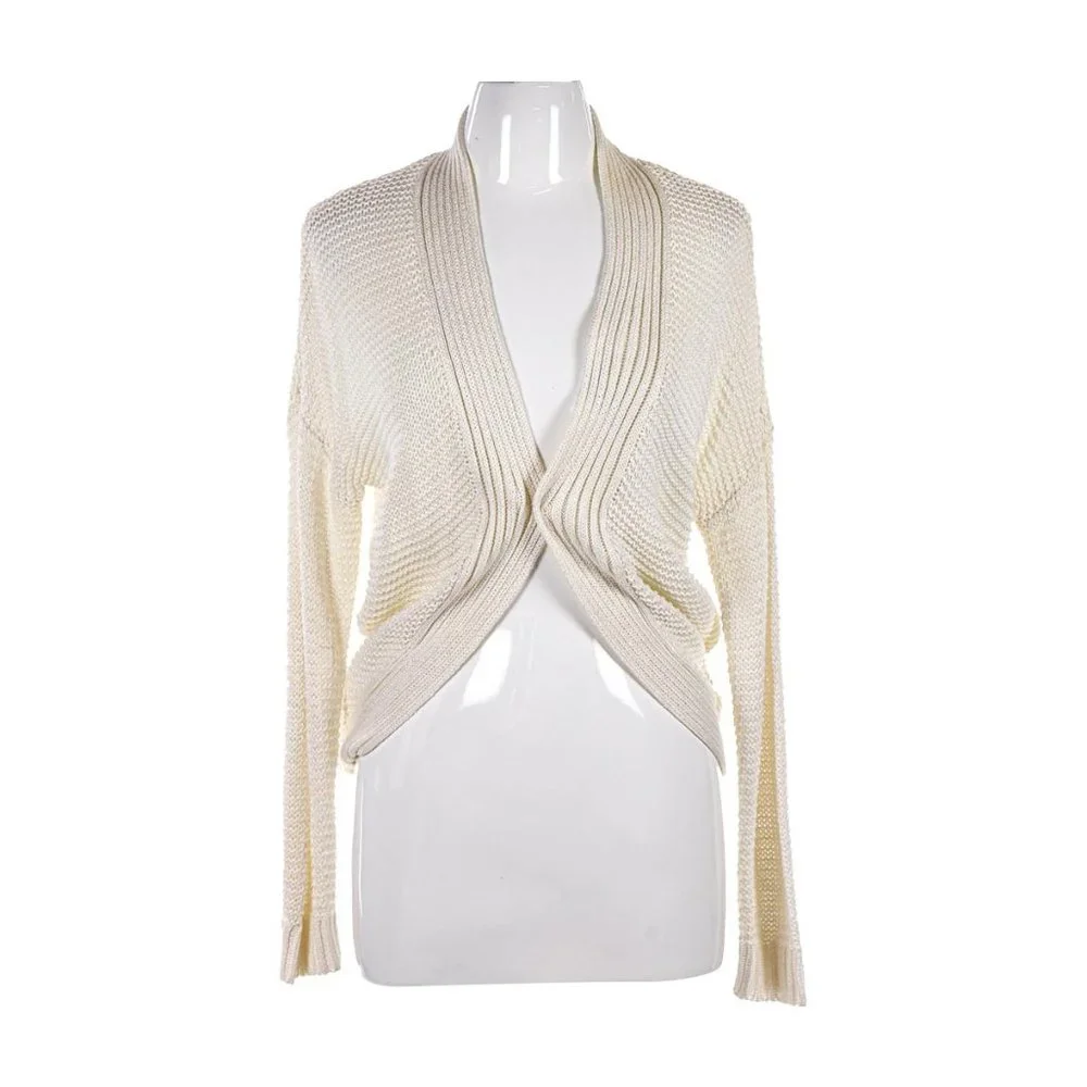 RL linen & silk white cardigan - S - Picture 2 of 6